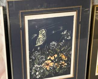 Framed Butterfly Artwork