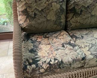 Outdoor Wicker 3 Seat Couch/Sofa W/ Cushions