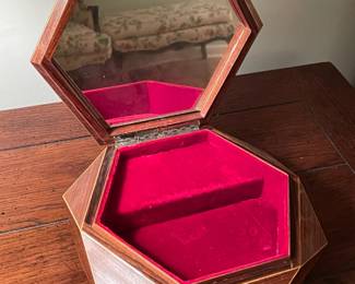 Wood Inlaid Trinket Box