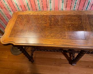 Vintage Twisted Leg Wooden Console Table