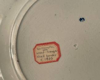 Antique Blue & White Porcelain Plate Circa 1830s