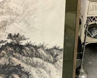 Large Framed Asian Artwork