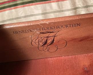 Beautiful Henredon Wooden Nightstand W/ Brass Hardware & 3 Drawers