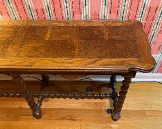 Vintage Twisted Leg Wooden Console Table