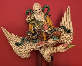 Antique Asian Pottery Figurine