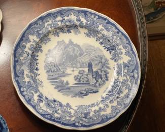 Antique Blue & White Porcelain Plate (Possibly 1830s)