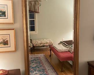 Floor Length Gold Framed Wall Mirror