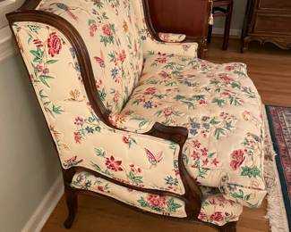 Oversized Custom Upholstered Arm Chair W/ Matching Otoman