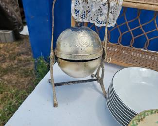 Antique Silverplate butter dish.