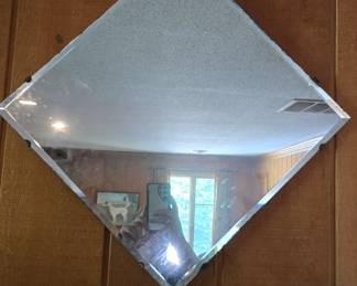 vintage beveled glass mirror 