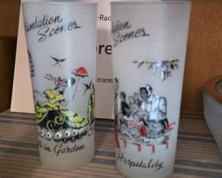 plantation scene glasses 