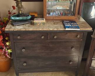 marble top chest 