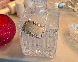 heavy crystal decanter 