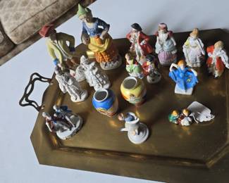 corner cabinet full of smalls and collectibles 