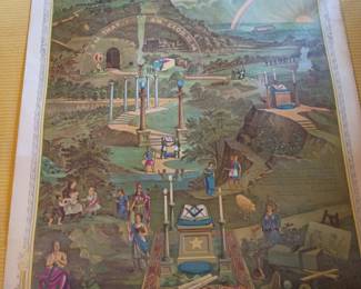 Large vintage Masonic poster