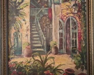 vintage oil on canvas 