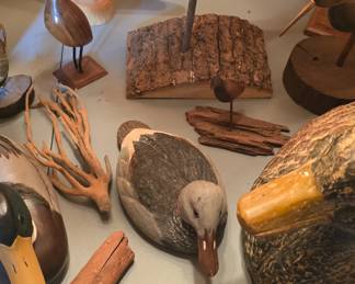 decoys, shorebirds, wood ships, and other collectibles 