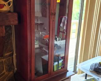 gun cabinet with storage 