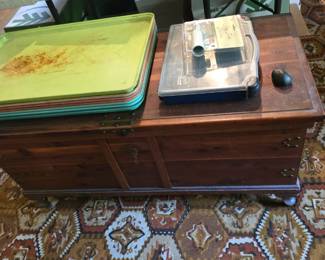 vintage cedar trunk 