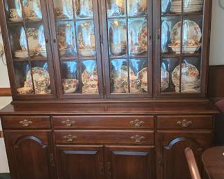 large bubble glass China cabinet 