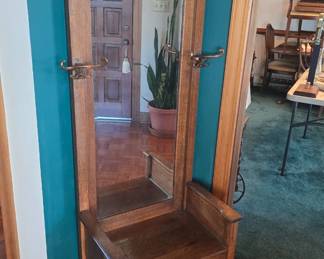 vintage hall tree 