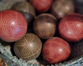 vintage bocci ball set 