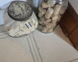 vintage jars full of goodies 