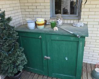 rocks, statues , concrete birdbaths and more yard art , planters etc.