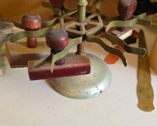 vintage office stamp holder with stamps 