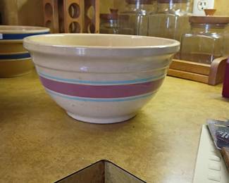vintage Yellow ware bowl collection 