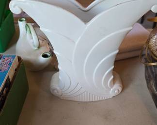 Large collection of pottery, Roseville, Mccoy, Hull, and more!!
