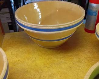 vintage Yellow ware bowl collection 