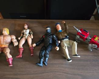 vintage action figures and toys from the 70s& 80s, matchbox, hot wheels, MOTU, transformers, tonka trucks and more 