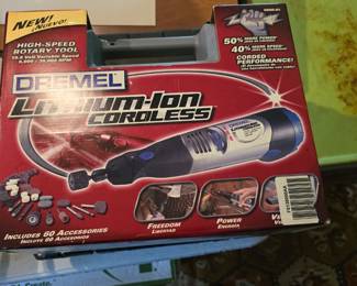 cordless Dremel and attachments brand new in box 