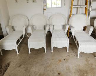 Hampton Bay white resin wicker furniture