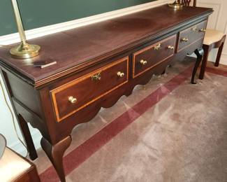 Sideboard by Henkel Harris, w top pads and hidden compartment inside drawer