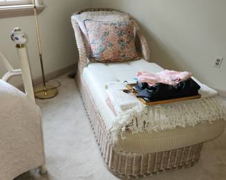 Off-white wicker indoor furniture