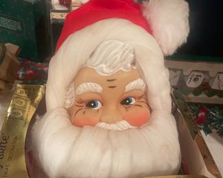 Vintage 1967 Shiny Brite Max Eckhardt Musical Santa Face