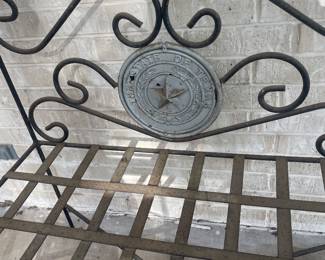 Texas Outdoor Iron Bench