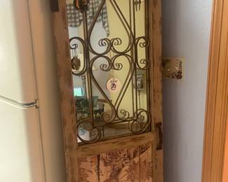 Vintage rustic door with mirror top