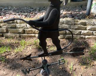 Vintage copper firefighter Windvane in excellent condition