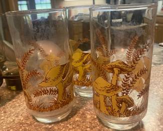 Vintage 1970's Libby Mushroom Glasses