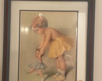 Vintage the First Step Pease Gutmann Framed Print