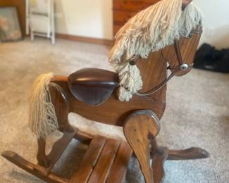 Solid Wooden Rocking Horse