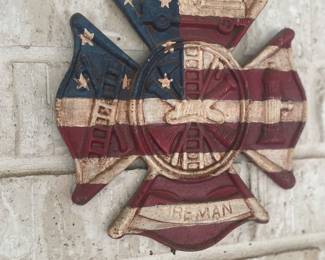 Cast Iron Fireman Maltese Cross