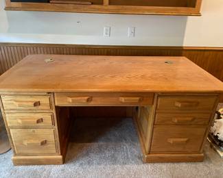 Solid wood desk