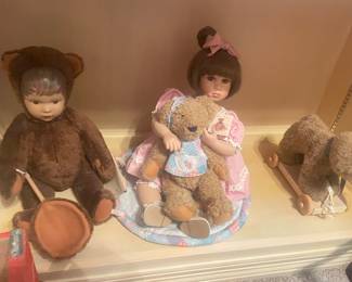 Brooke Porcelain Doll Florence Maranuk Collection Limited Edition Doll and Teddy Bear,