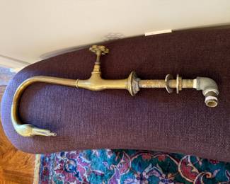 Antique Brass Gooseneck Faucet