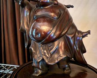 Bronze Laughing Buddha Sculpture