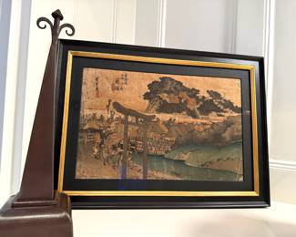 Fujisawa: Yugyo-ji Temple from the series The Fifty-three Stations of the Tōkaidō by Utagawa Hiroshige Reproduction Print